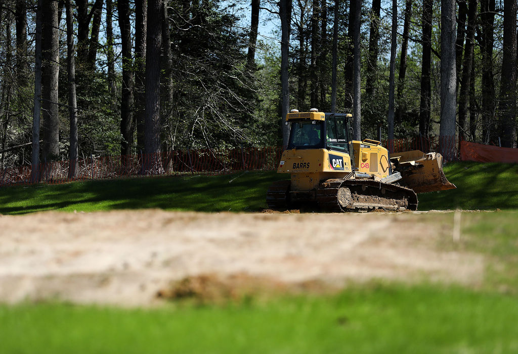 Construction work is ongoing at Andor Development’s Main Street Landing Thursday April 2, 2020